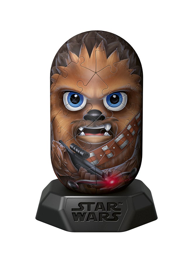 Ravensburger بازل هيلكيز ستار وورز تشوباكا ثلاثي الأبعاد - نموذج كبسولة بلاستيكية مكون من 54 قطعة، بارتفاع حوالي 12 سم، تجميع سهل مرقم مع قاعدة، لا حاجة للصمغ | 12001016‑6 - Image 2