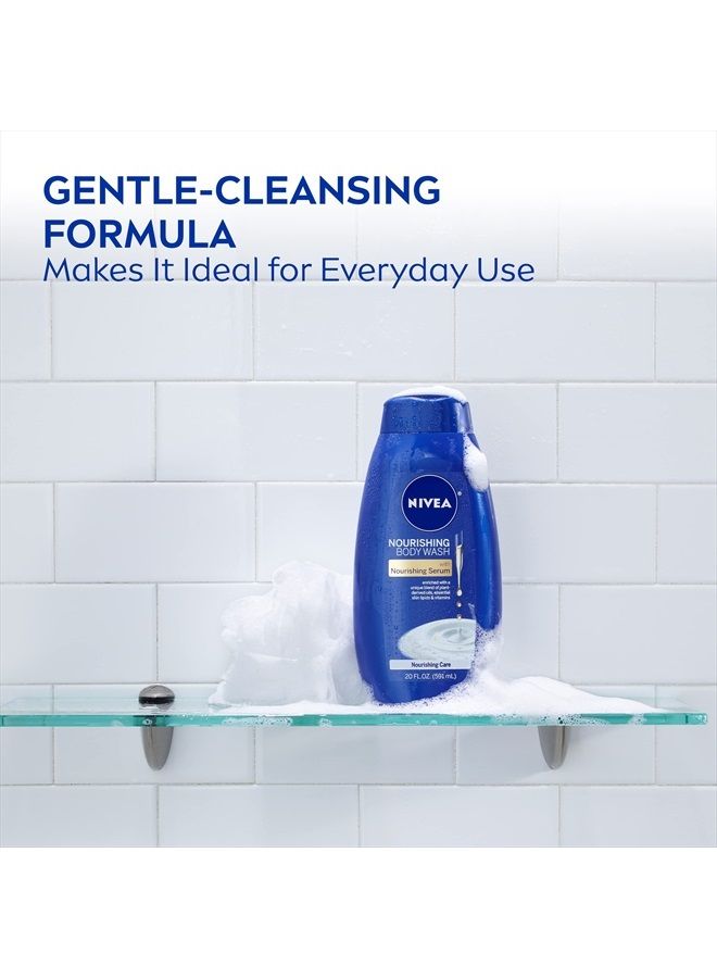 Nivea غسول الجسم المغذي مع سيروم مغذي، 20 أونصة سائلة - Image 2