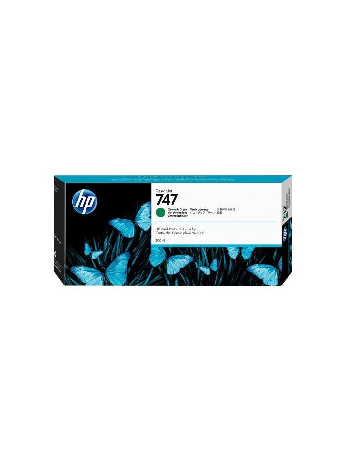 HP 747 300-ml Chromatic Green DesignJet Ink Cartridge Chromatic Green