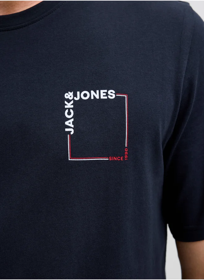 JACK & JONES Slogan Print Crew Neck T-Shirt