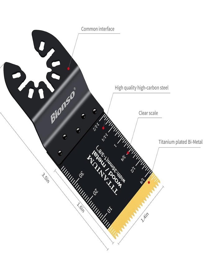 Bionso 120PCS Oscillating Saw Blades, Professional Universal Titanium Multitool Blades for Wood Plastics Metal - Image 3