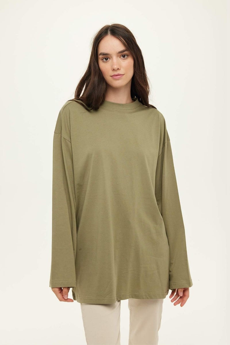 Manuka Wide Sleeve Oversized Light Khaki  - Image 3