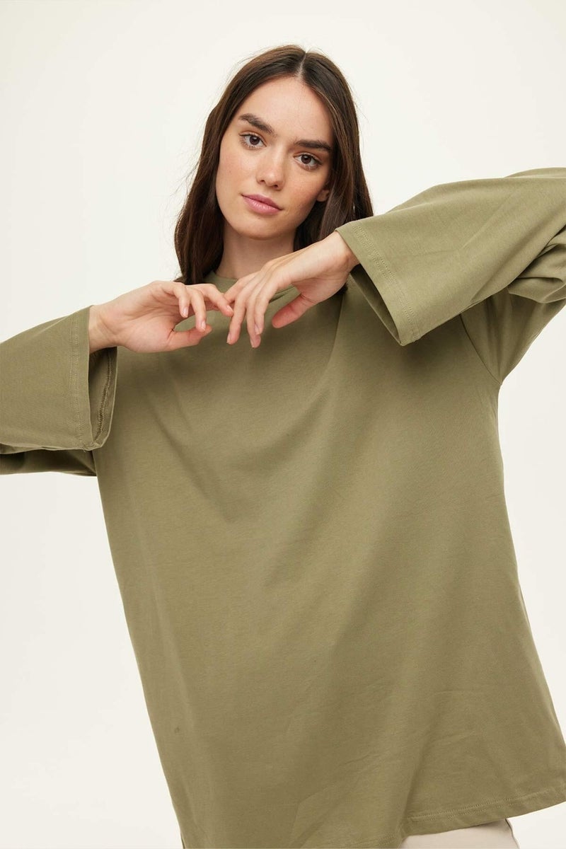 Manuka Wide Sleeve Oversized Light Khaki  - Image 1