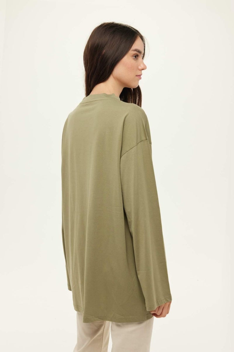 Manuka Wide Sleeve Oversized Light Khaki  - Image 4