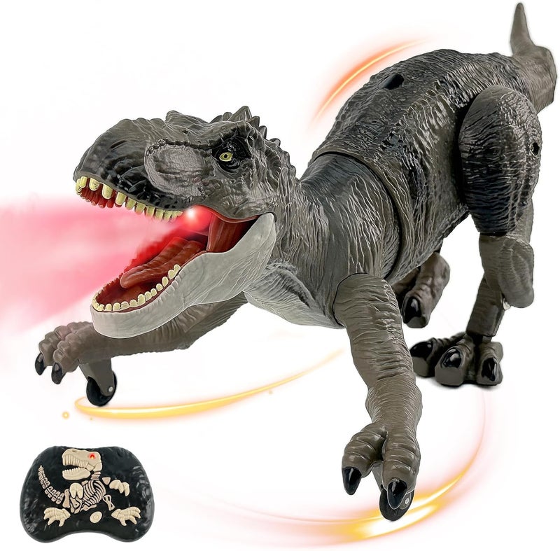 TALGIC Remote Control Dinosaur – Spray and Walking T-Rex Toy for Boys Ages 3–7 - Image 1