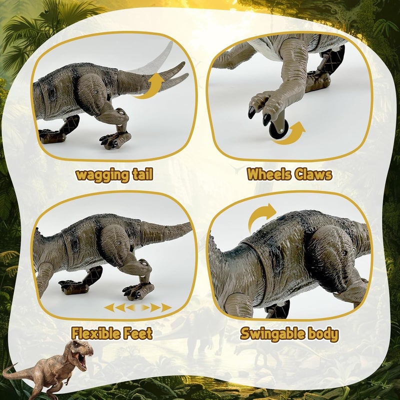 TALGIC Remote Control Dinosaur – Spray and Walking T-Rex Toy for Boys Ages 3–7 - Image 4