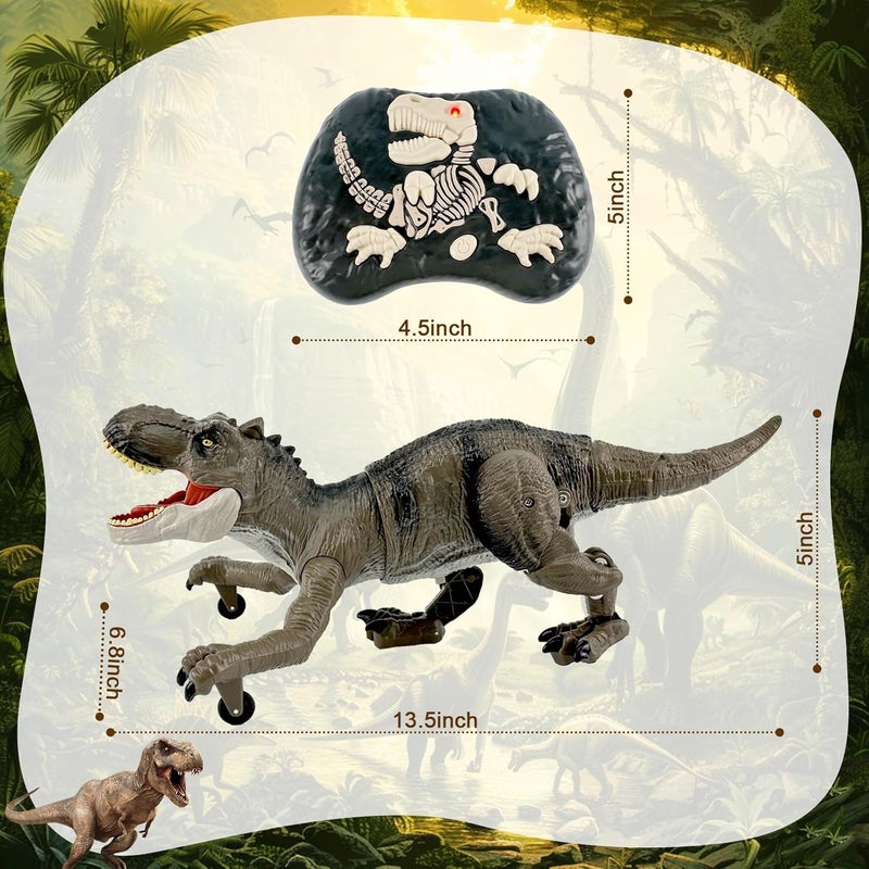 TALGIC Remote Control Dinosaur – Spray and Walking T-Rex Toy for Boys Ages 3–7 - Image 5