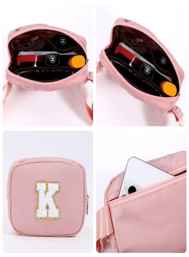 YOOLIFE Gifts for Girls Teen Girls - 5 6 7 8 9 10 11 12 13 14 15 16 Year Old Girls Birthday Gifts for Teen Girls, Gifts for Daughter Sister Friends, Pink Initial Crossbody Bag Belt Bag A - Image 4