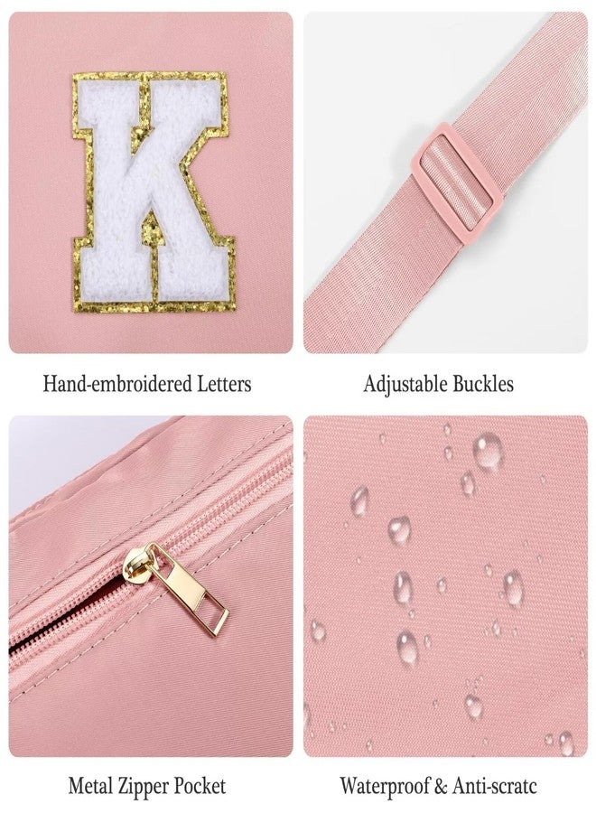 YOOLIFE Gifts for Girls Teen Girls - 5 6 7 8 9 10 11 12 13 14 15 16 Year Old Girls Birthday Gifts for Teen Girls, Gifts for Daughter Sister Friends, Pink Initial Crossbody Bag Belt Bag A - Image 5