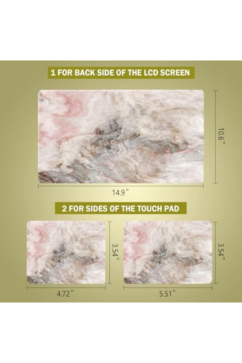 AORTDES 12.1 13 13.3 14 15.4 15.6 Inches Laptop Skin Sticker Decal Universal Netbook Skin Sticker Reusable Notebook Art Decal Protector Cover Decal by (Marble) - Image 5