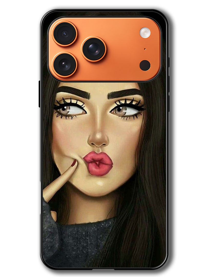 Theodor Case Compatible with Apple iPhone 17 Pro 6.3 Inch Protection Shockproof Bumper Cover Cute Girl - Image 1