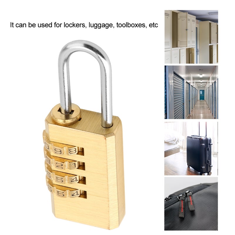 Luggage Padlock Resettable Digital lock Mini 4 Digits Number Password Copper Code Lock - Image 3