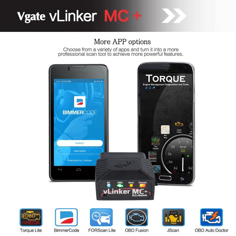 Vgate vLinker MC+ Bluetooth OBD2 Car Diagnostic Scan Tool for iOS, Android, Windows - Image 5