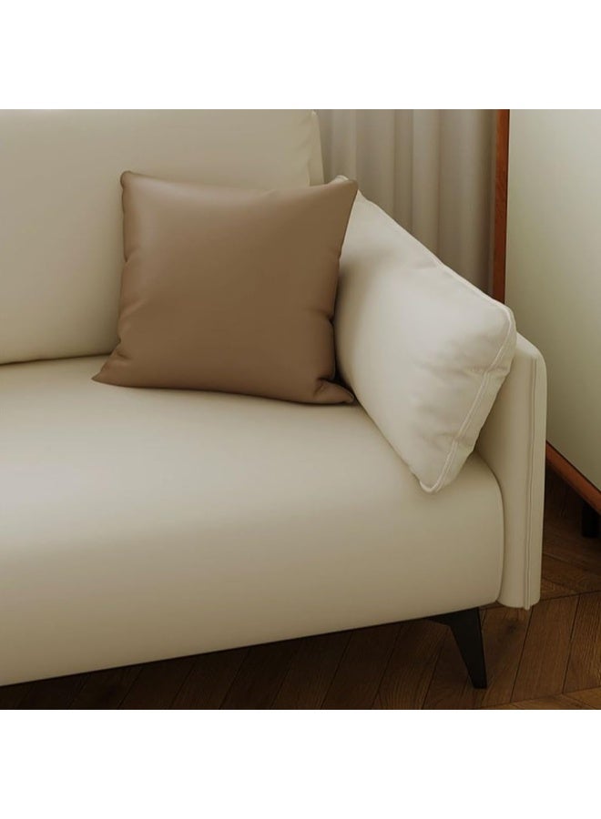 Poppins Home Portable Convertible Sleeper Sofa - Modern Tech Cloth, Memory Foam, Wood Frame, Stain Resistant, 3-Seater Sofa for Living Room(Off-White) - Image 4