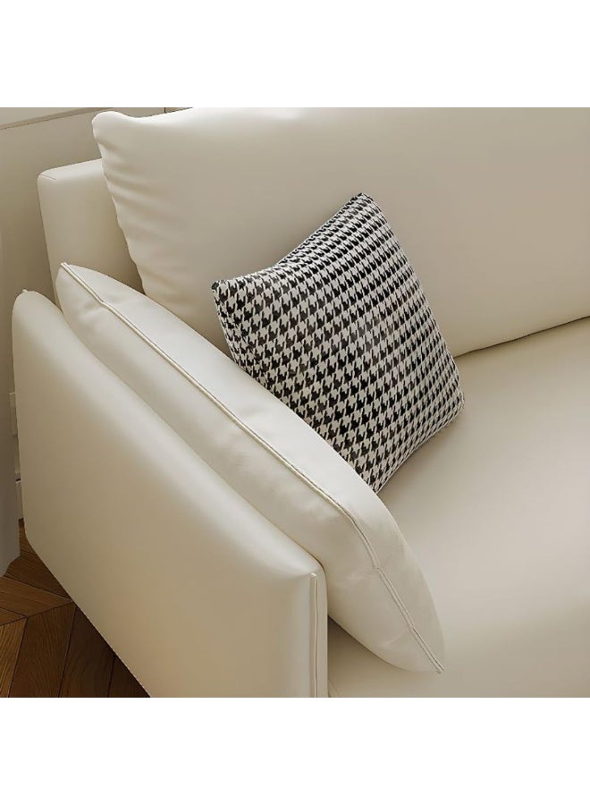 Poppins Home Portable Convertible Sleeper Sofa - Modern Tech Cloth, Memory Foam, Wood Frame, Stain Resistant, 3-Seater Sofa for Living Room(Off-White) - Image 5