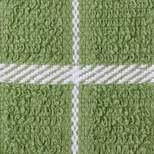 Ritz Terry Check Dish Cloth Set: Highly Absorbent & Super Soft - 100% Cotton, Durable Kitchen Cleaning Cloths for Wiping Tables and Counters, 6-Pack, Cactus - Image 3