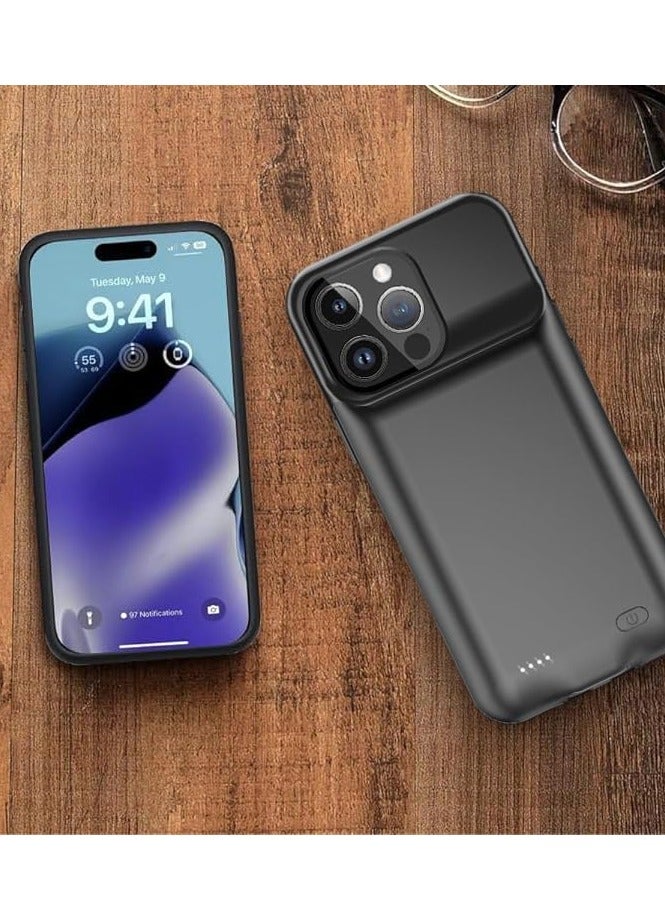 BORTONY iPhone 16 Pro Battery Powercase 7000mAh Battery Rechargeable Extended Power Bank Wireless Cover for iPhone 16 Pro - Image 2