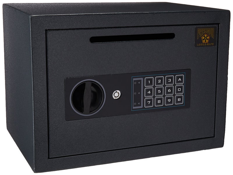 Paragon Lock & Safe Drop Safe - Digital Compact Steel Money Security Box with Keypad - Deposit Cash Easily – For Home or Business by Paragon Safe - Black, .54 Cubic Feet - Image 1