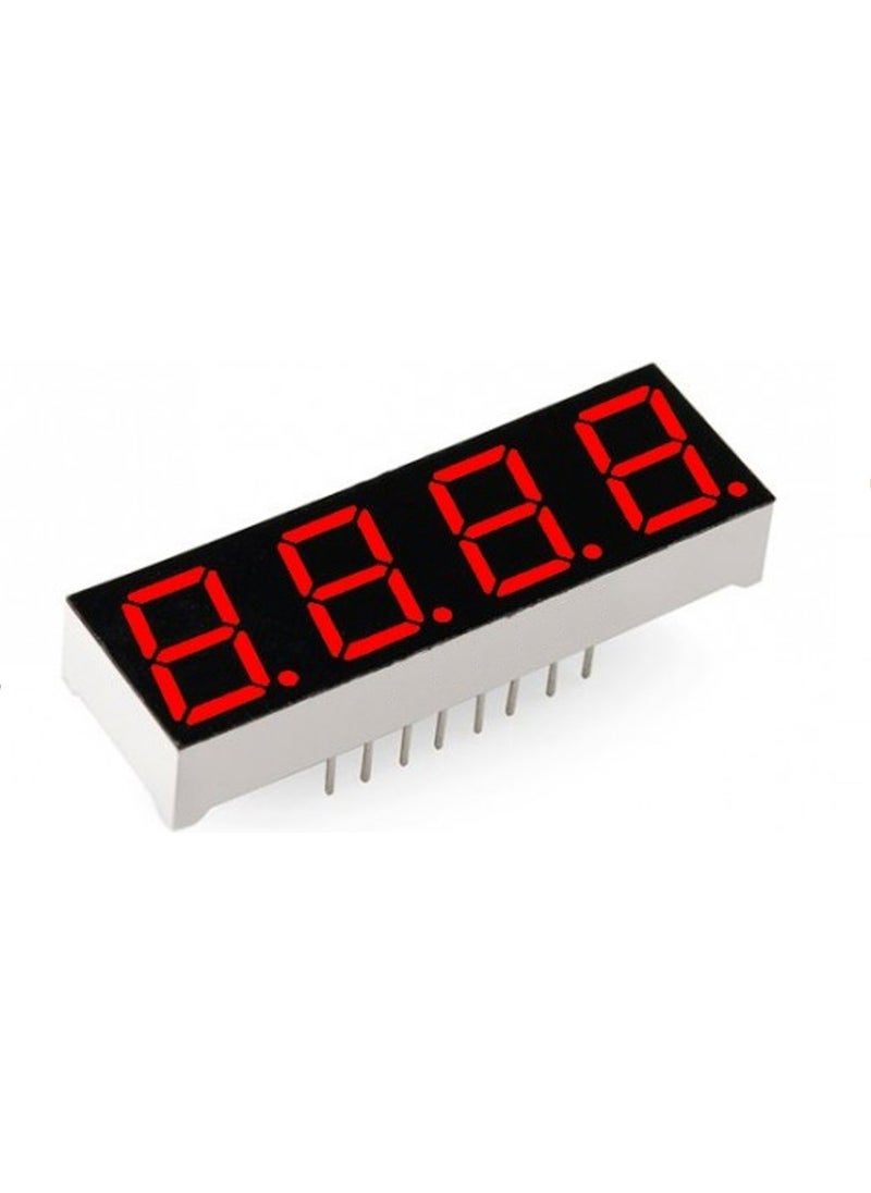 Elektromall 0.28 Inch 4 Digit Red Anode 7 Segment Display - 3 Pieces  - Image 1