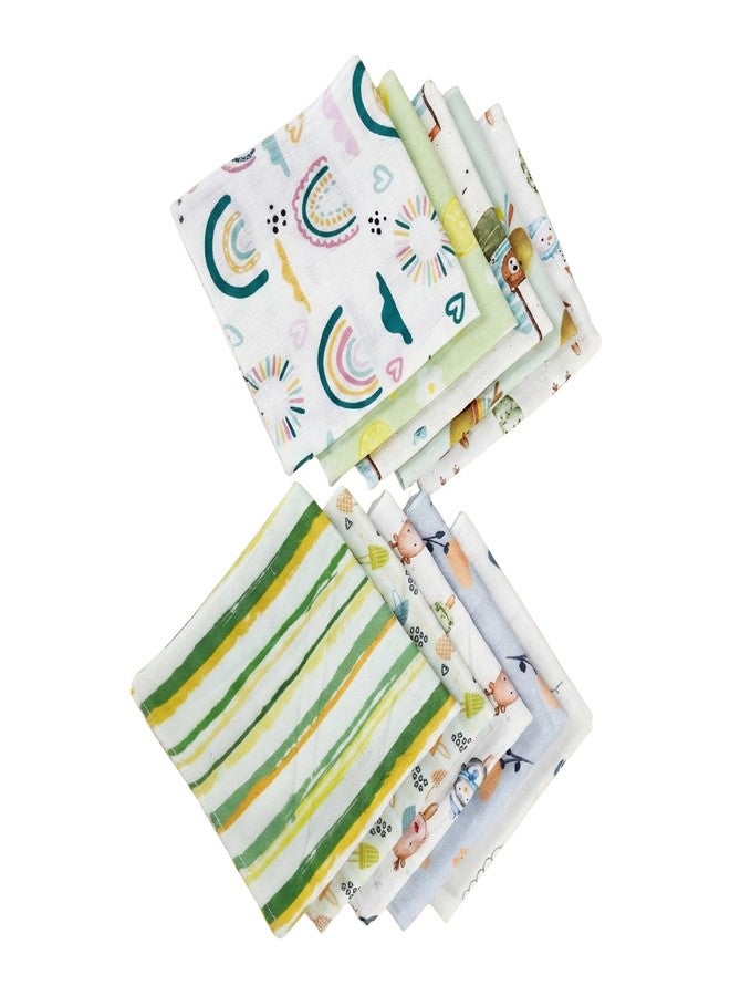 NEW COMERS Baby Washcloths, Cotton Muslin Double Layer, Animal Print Design, Super Soft Absorbent Face Towels, 25 x 25 cm, Pack of 6 (Wash Cloth_02) - Image 5