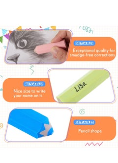 Y&D 20 Pcs Eraser for Kids Pencil Shaped Erasers Rainbow Colored School Classroom Office Prize Gifts(Random color）  - Image 2