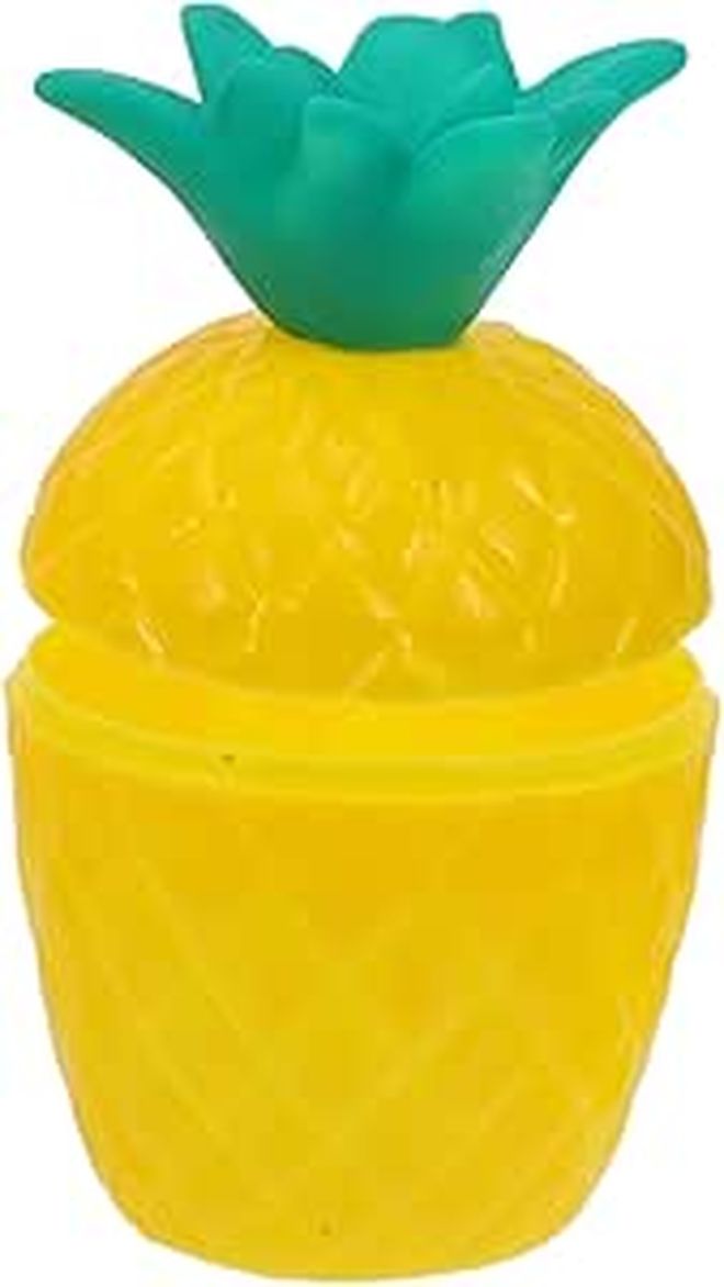 Healifty Reusable Pineapple Cup With Straw Fruit Shaped Cold Drink Tumbler For Hawaiian Party Picnic Beach Wedding And Birthday Decorations Easy To Clean Plastic Beverage Cup - Image 1