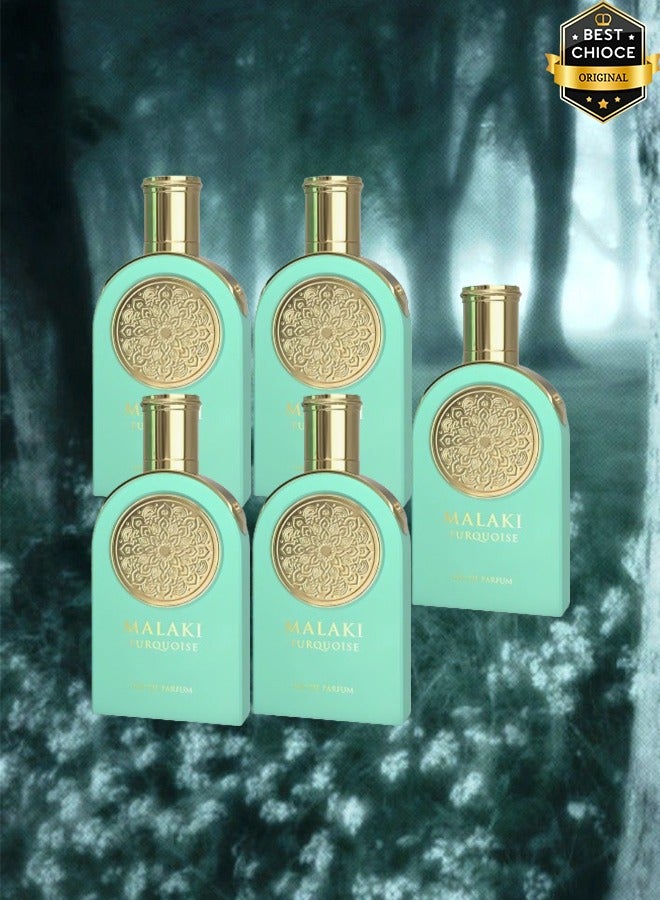 Sahari 5 Pieces Malaki Turquoise Perfume 100ml EDP - Image 1