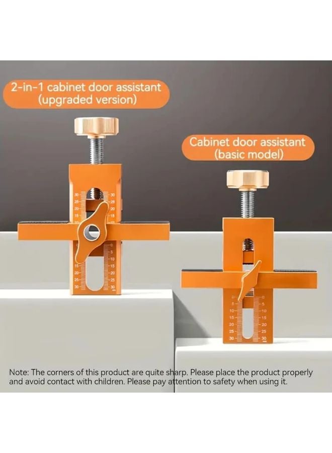 Upgrade Cabinet Door Installation Positioner Heavy Duty Aluminum Jig Ergonomic Handle - Image 2
