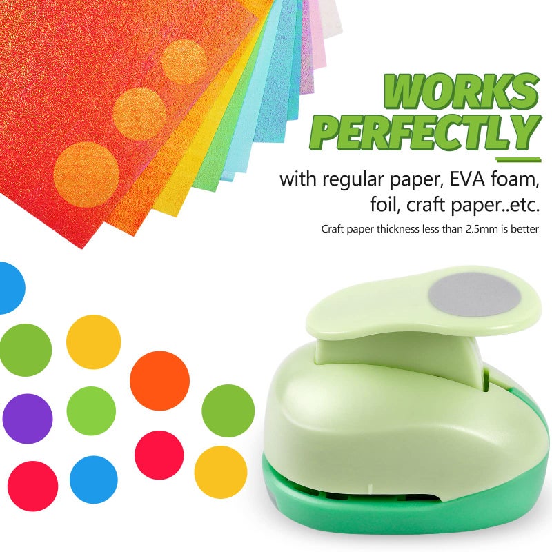 UCEC Paper Punch, 3 Inch XL Size Circle Punch Large Hole Puncher Paper Circles Craft Puncher Handmade Paper Punches for Crafting Scrapbooking Cards Arts Fun Projects Back to School Supplies - Image 5