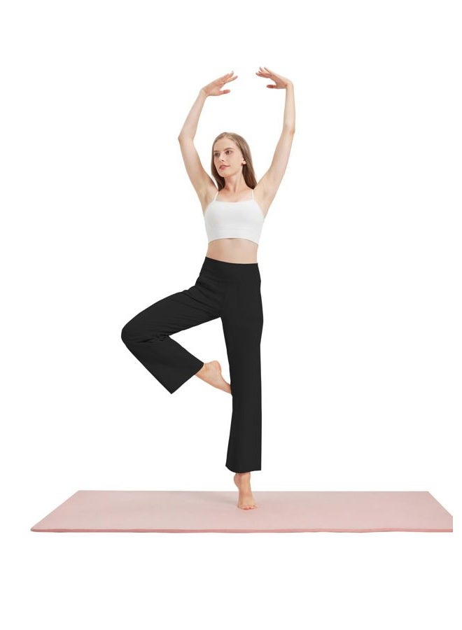 VIMPEP Women's Wide Leg Pants High Waist Stretchy Yoga Pants with Pockets Workout Dress Sweatpants 107, Black, S - Image 4