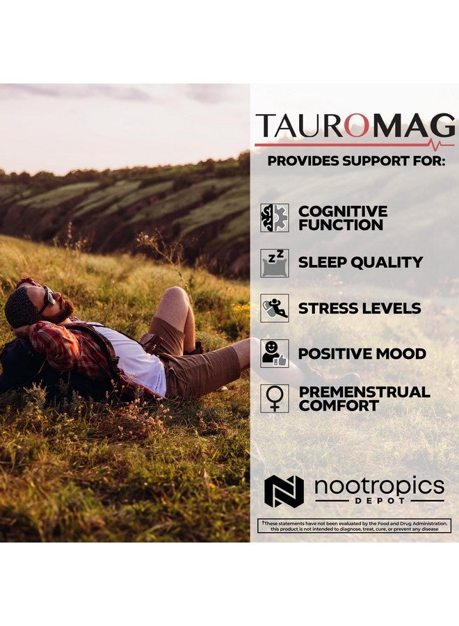 Nootropics Depot Tauromag Capsules | 800mg Magnesium N-Acetyl Taurinate | 30 Count - Image 4