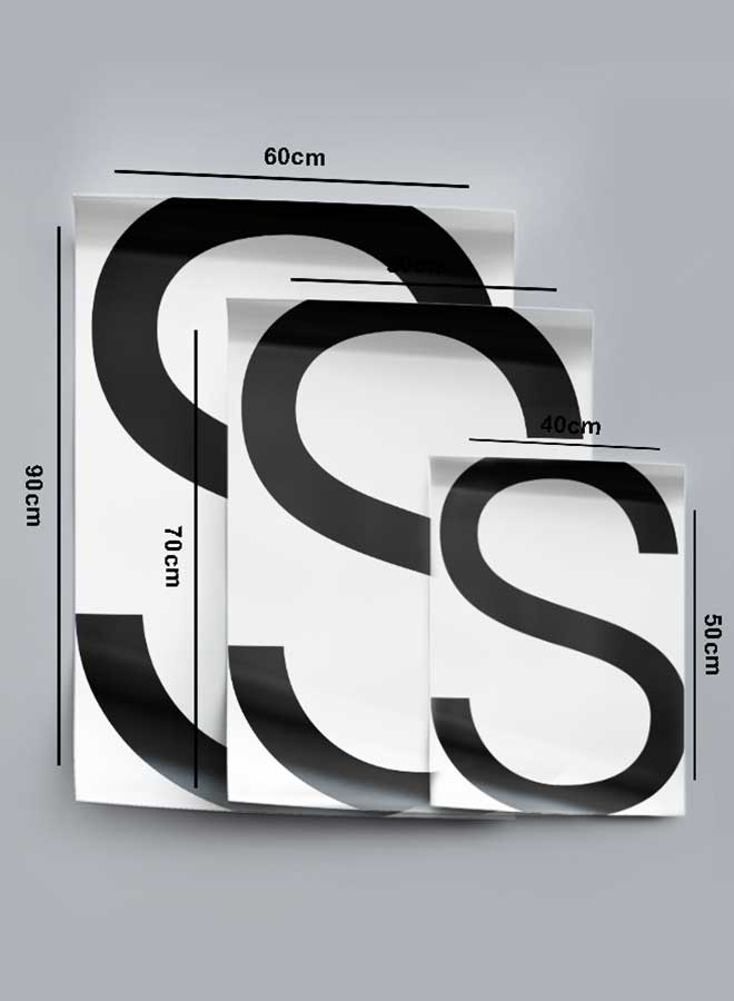 لوحة بوستر ديكور لوحة بدون فريم مع أربع قطع منفصلة من اللاصق ذو الوجهين تصميم حرف S غرفة النوم غرفة المعيشة وديكور المكتب - Image 4