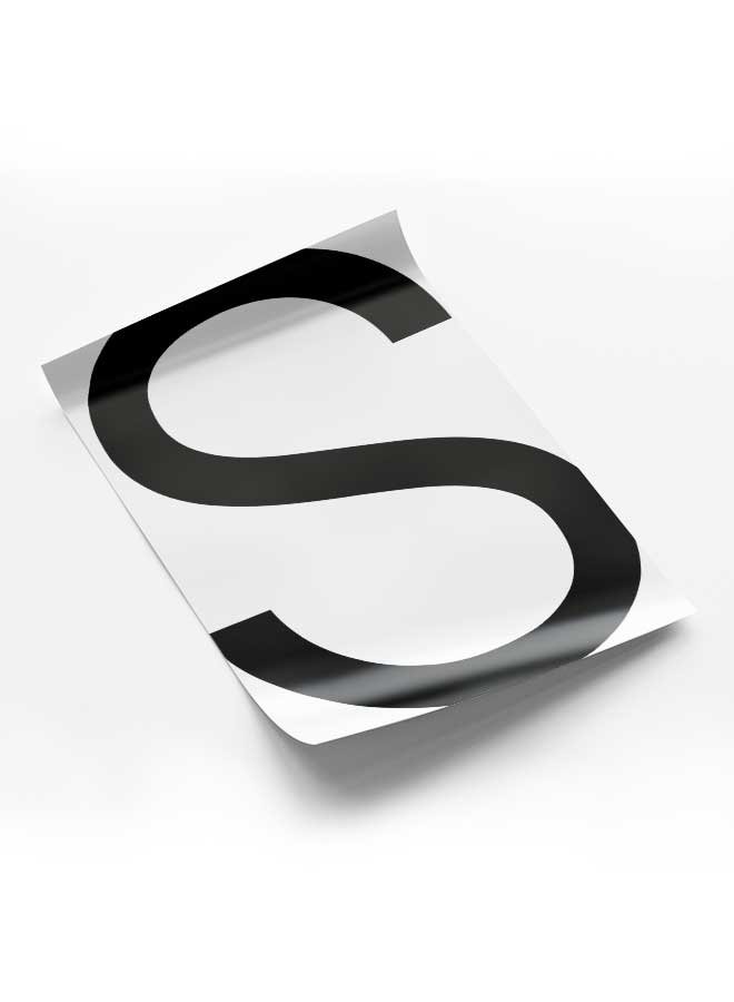 لوحة بوستر ديكور لوحة بدون فريم مع أربع قطع منفصلة من اللاصق ذو الوجهين تصميم حرف S غرفة النوم غرفة المعيشة وديكور المكتب - Image 1