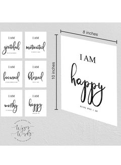 SYOSI Draw Core, Wall Art - Motivational - Office & Bedroom Decor - Positive Quotes & Sayings - Daily Affirmations for Men, Women & Kids - Black & White Poster Prints, Set of 6  - Image 5