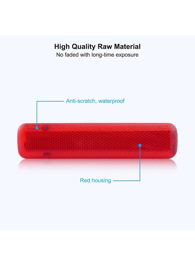 TIKSCIENCE Interior Door Reflector, Rear Door Trim Panel Lens Reflector Light Cover Fit for 2003-2007 Cadillac Escalade Avalanche Silverado Suburban GMC Sierra Yukon, Red Reflector Light Trim, 15183155 15183156 - Image 4