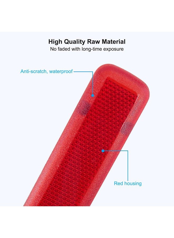 TIKSCIENCE Interior Door Reflector, Rear Door Trim Panel Lens Reflector Light Cover Fit for 2003-2007 Cadillac Escalade Avalanche Silverado Suburban GMC Sierra Yukon, Red Reflector Light Trim, 15183155 15183156 - Image 2