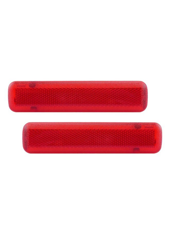 TIKSCIENCE Interior Door Reflector, Rear Door Trim Panel Lens Reflector Light Cover Fit for 2003-2007 Cadillac Escalade Avalanche Silverado Suburban GMC Sierra Yukon, Red Reflector Light Trim, 15183155 15183156 - Image 1