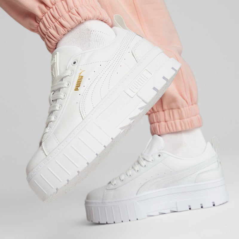 PUMA Mayze Classic Womens White Sneakers - Image 4