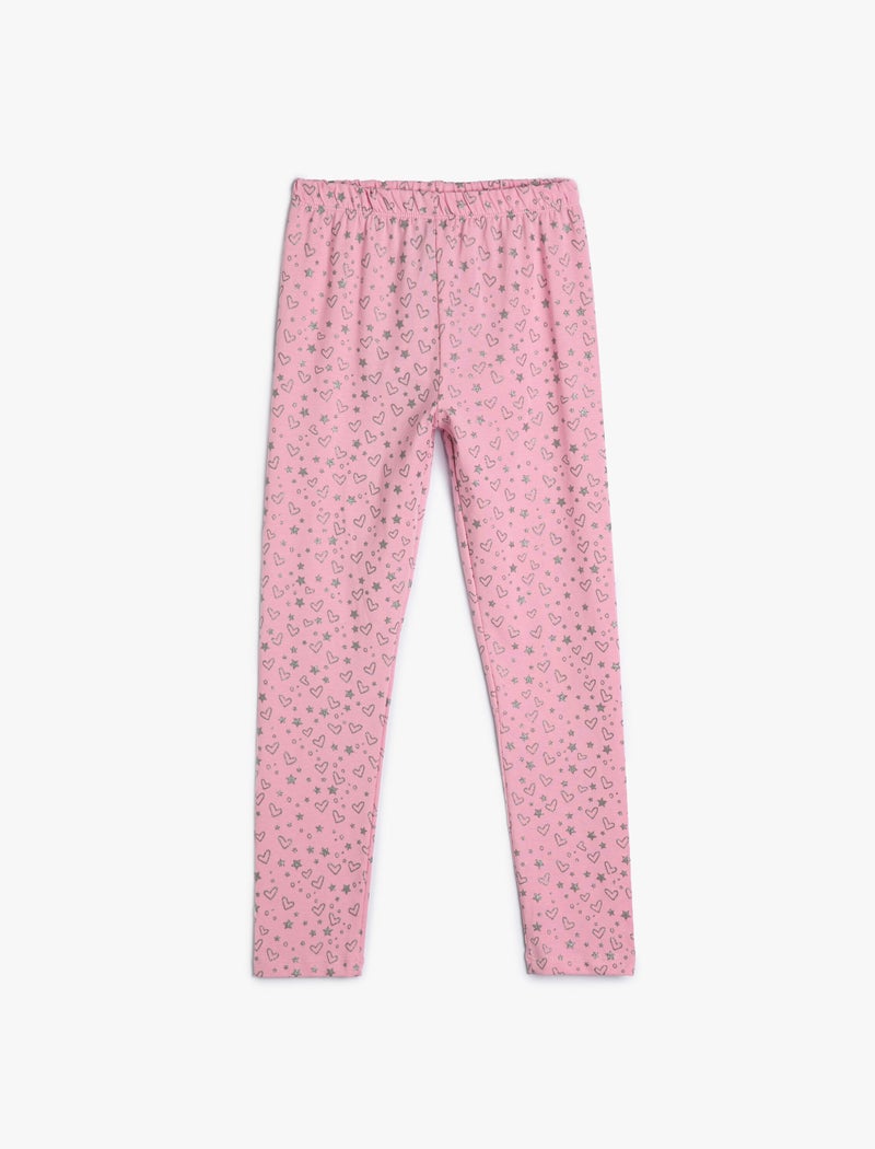 KOTON Printed Elastic Waist Leggings - Image 1