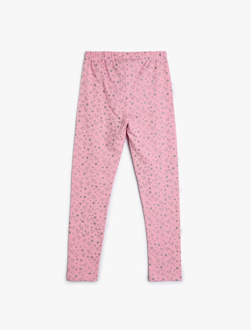 KOTON Printed Elastic Waist Leggings - Image 2