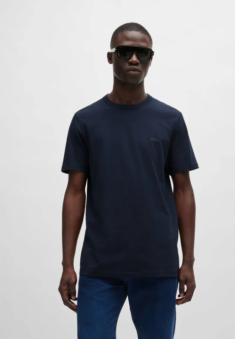 BOSS Cotton-jersey T-shirt with logo detail