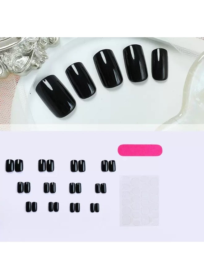 سنسيب نوع الأظافر: أظافر فرنسية ملصقة - حزمة جل ناعم، أظافر فرنسية مزيفة قصيرة، أظافر صالونية الجودة، أظافر ملصقة بسلاسة، أظافر ملصقة بالغراء للنساء، فن الأظافر، تزيين الأظافر. - Image 2