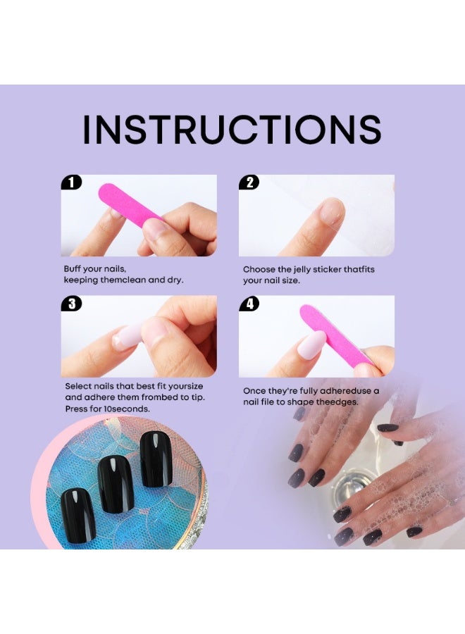 سنسيب نوع الأظافر: أظافر فرنسية ملصقة - حزمة جل ناعم، أظافر فرنسية مزيفة قصيرة، أظافر صالونية الجودة، أظافر ملصقة بسلاسة، أظافر ملصقة بالغراء للنساء، فن الأظافر، تزيين الأظافر. - Image 4