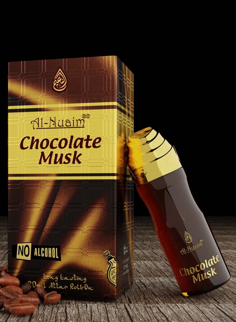 Al Nuaim Al-Nuaim Chocolate Musk Alcohol Free Attar - 20ml | Exquisite & Long Lasting Fragrance - Image 1