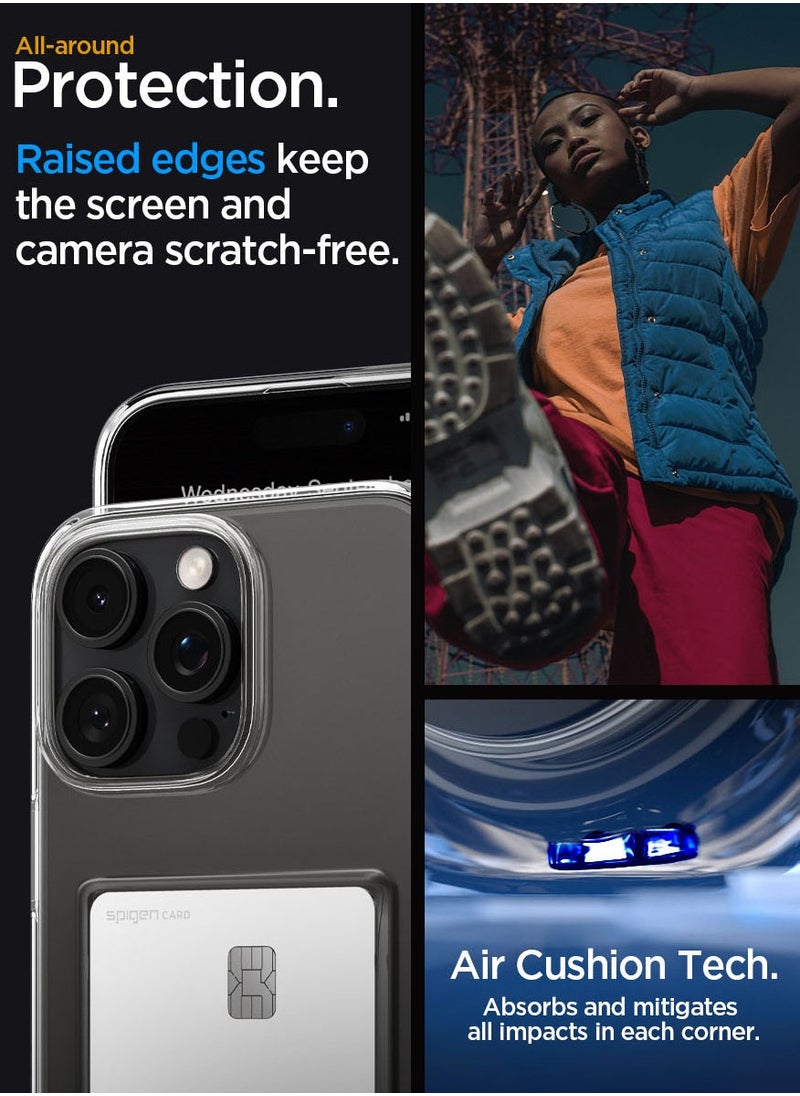 Spigen Crystal Slot iPhone 16 PRO Case Cover (2024) with 1 Card Slot - Crystal Clear  - Image 3