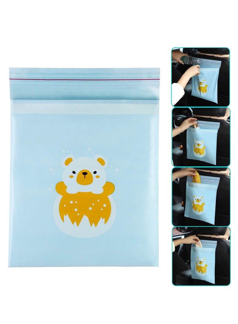 SYOSI 40 PCS Easy Stick-On Disposable Car Trash Bags, Disposable Stick To Anywhere in Car, Strong Sticky, Leak Proof, Durable, Portable Car Garbage Bags for Vehicle, Kitchen, Hospital, Bedroom, Office - Image 1