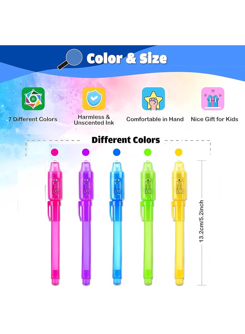 Shreeji Secret Writing Pen with UV Light – Pack of 12 Invisible Ink Spy Pens for Kids | Fun for Science Projects, Return Gifts, Birthday Parties - Image 4