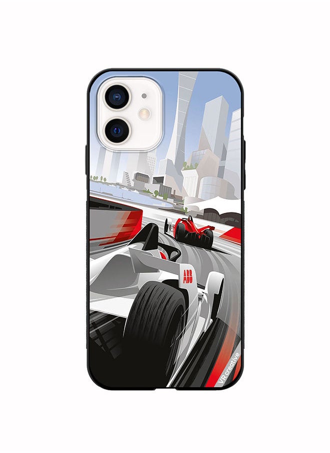 VR CREATIVE - Protective Case Cover For Apple iPhone 11 F1 Car Racing Design Multicolour - Image 1