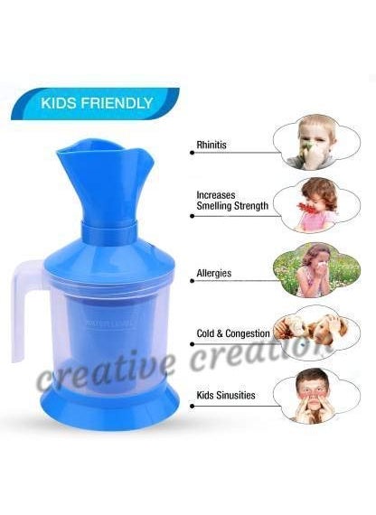BK SALES BK SALES 3 In 1 Steam Vaporizer Nose Cough Steamer Nozzle Inhaler and Nose Vaporiser Multicolour  - Image 4