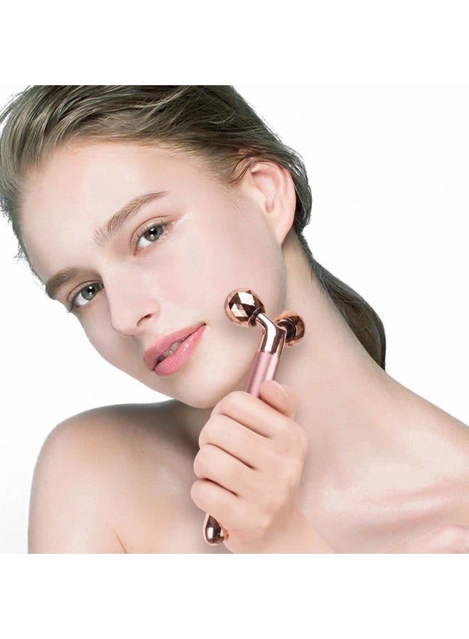 DANGSHAN 3-IN-1 Electric Jade Roller Vibrating Facial Roller & Face Massager, Rose Quartz - Image 4